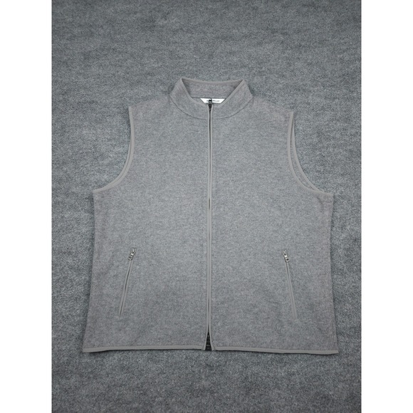 PETER MILLAR Crown Flex-Fleece Merino Wool Vest Men's X-Large Gray NWT $495 MSRP